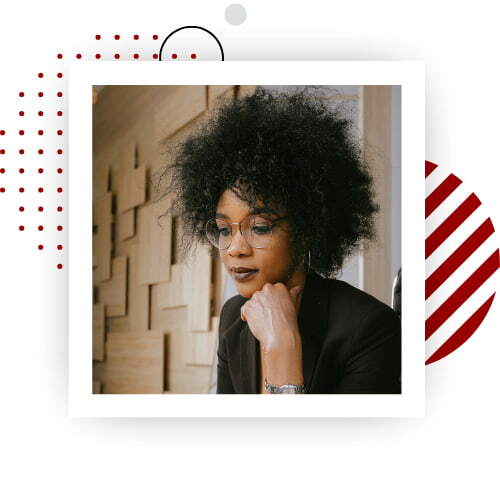 Woman considering how she should be using AI