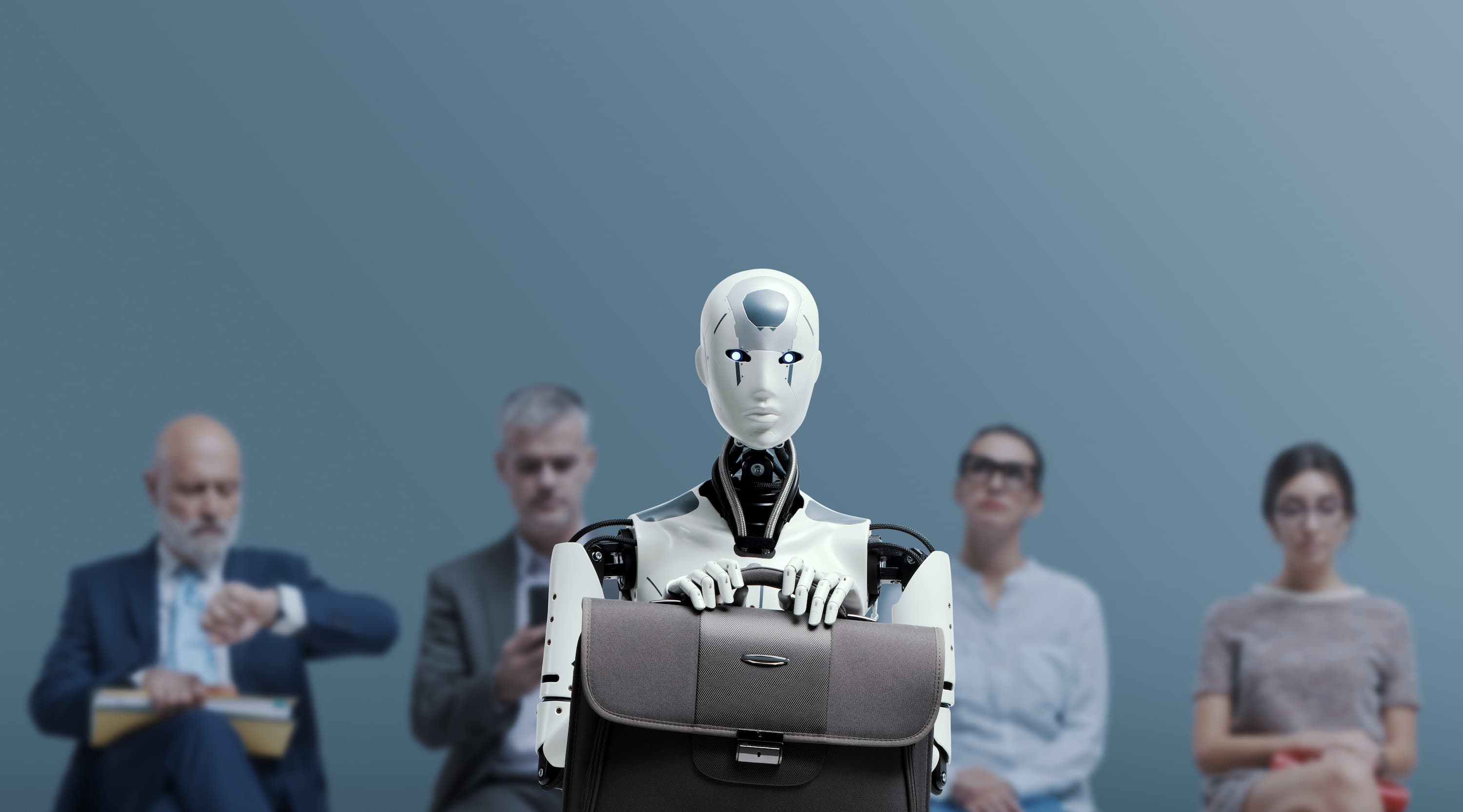 Getting Started_ Your AI Workforce Action Plan Section - Image of robot holding briefcase
