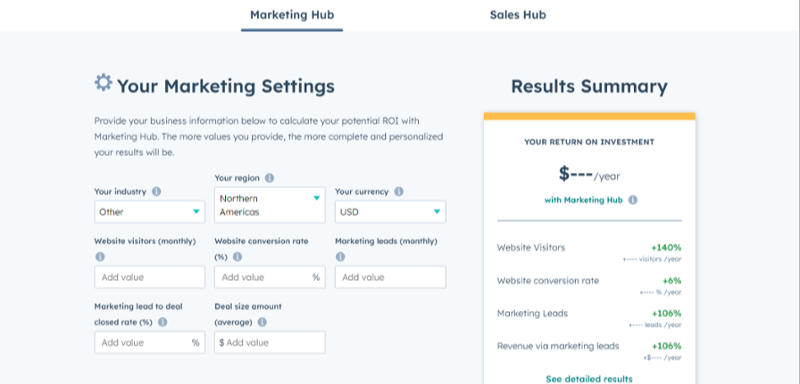 HubSpot ROI Calculator